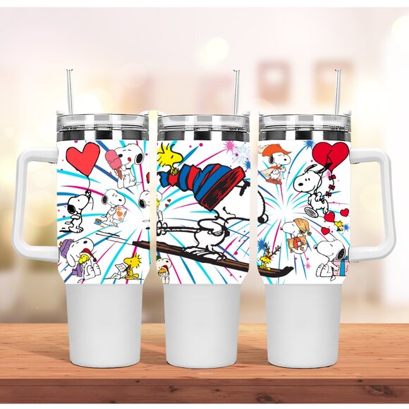 Peanuts Snoopy 40 oz TUMBLER friends Christmas Brand new 40oz TUMBLER double wal - Picture 1 of 1